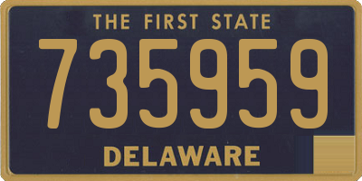 DE license plate 735959
