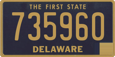 DE license plate 735960