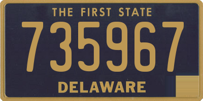 DE license plate 735967