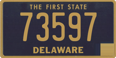 DE license plate 73597
