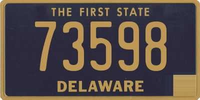 DE license plate 73598