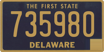 DE license plate 735980