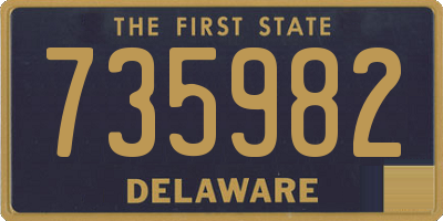 DE license plate 735982