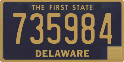 DE license plate 735984