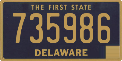 DE license plate 735986