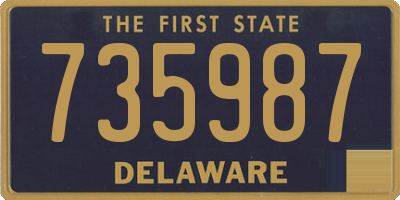 DE license plate 735987