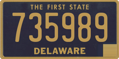 DE license plate 735989