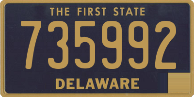 DE license plate 735992