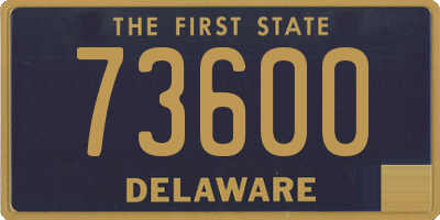 DE license plate 73600