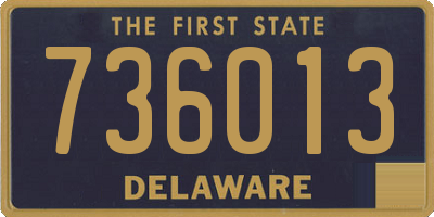 DE license plate 736013