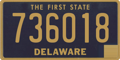DE license plate 736018