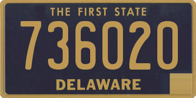 DE license plate 736020