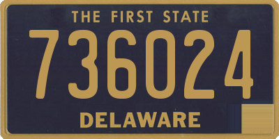 DE license plate 736024