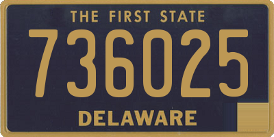 DE license plate 736025