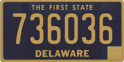 DE license plate 736036