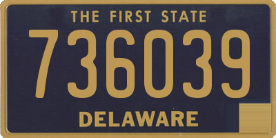 DE license plate 736039