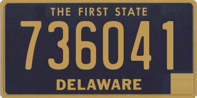 DE license plate 736041