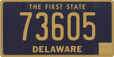 DE license plate 73605