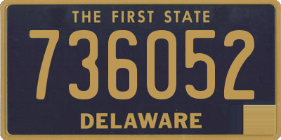 DE license plate 736052