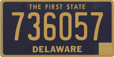 DE license plate 736057
