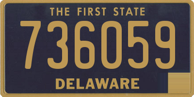 DE license plate 736059