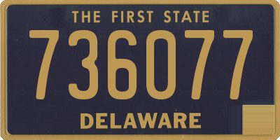 DE license plate 736077