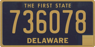 DE license plate 736078
