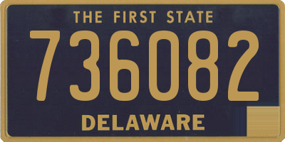 DE license plate 736082