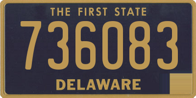 DE license plate 736083