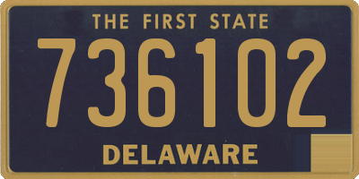 DE license plate 736102