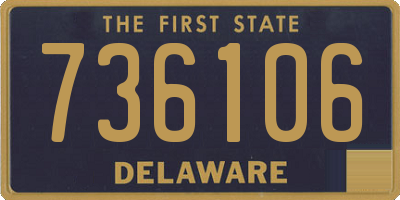 DE license plate 736106