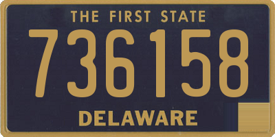 DE license plate 736158