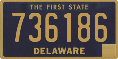 DE license plate 736186