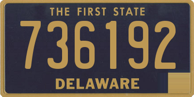 DE license plate 736192