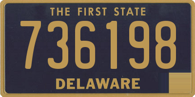 DE license plate 736198