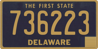 DE license plate 736223
