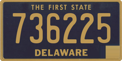 DE license plate 736225