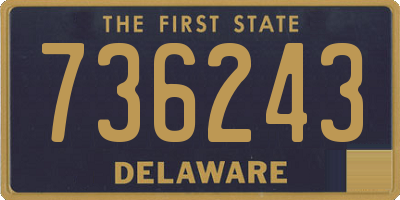 DE license plate 736243