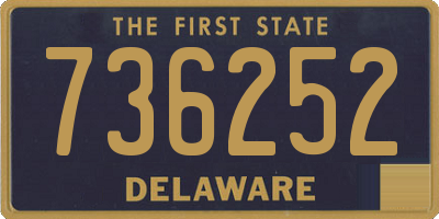 DE license plate 736252