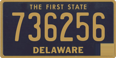 DE license plate 736256