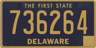 DE license plate 736264