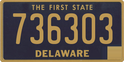 DE license plate 736303