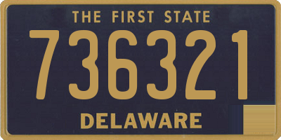 DE license plate 736321