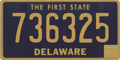 DE license plate 736325