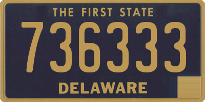 DE license plate 736333