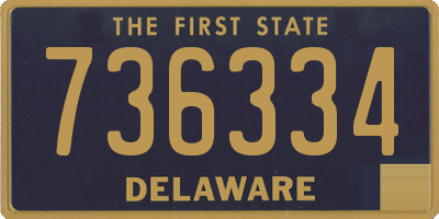 DE license plate 736334