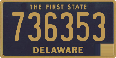 DE license plate 736353