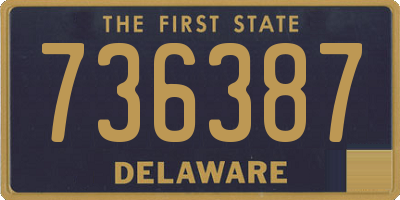 DE license plate 736387