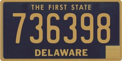 DE license plate 736398