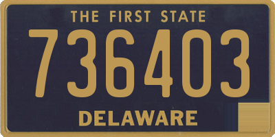 DE license plate 736403